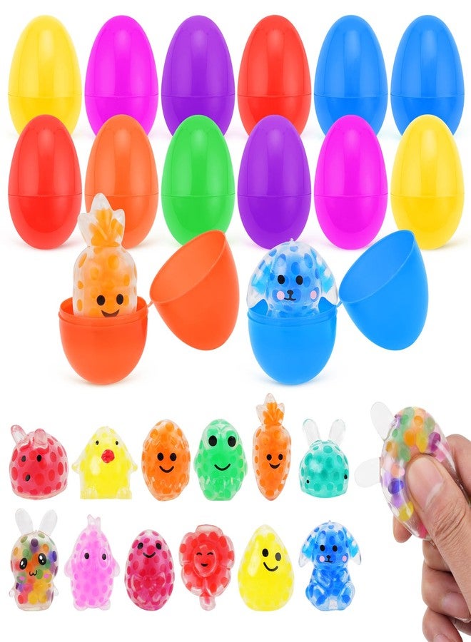 Mljsh 12 Pack Prefilled Easter Eggs with Squeeze Toys Inside, Easter Basket Stuffers Easter Egg Fillers, Gift Exchange and Party Favors - Image 1